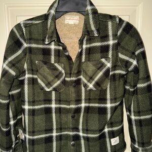 Weatherproof  Green Plaid Jacket Sherpa lined
